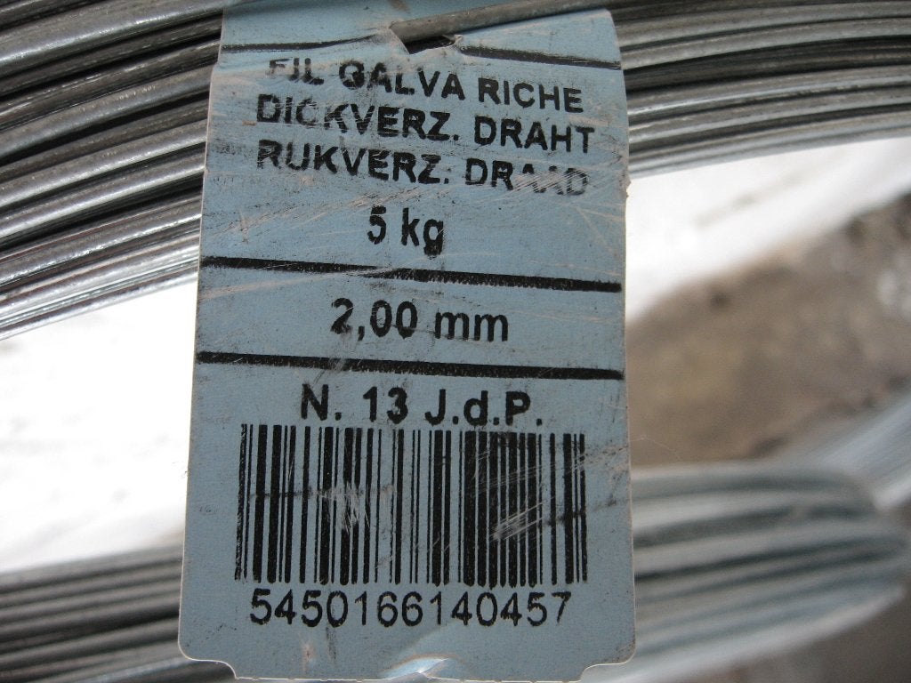 2 rouleaux de fil galva NEUF 5KG 2 MM, Divers, Enlèvement, Neuf