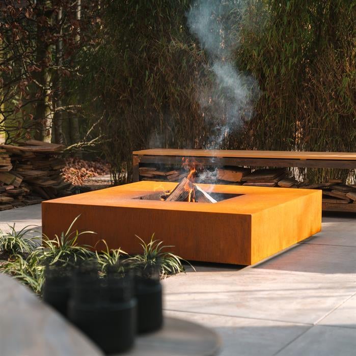 Table à feu, brasero, corbeille à feu en acier Corten, Jardin & Terrasse, Enlèvement ou Envoi, Neuf