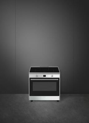 🔥Luxe Fornuis Smeg 90cm rvs INDUCTIE 4 zones NIEUW, Ophalen, 60 cm of meer, Nieuw, Energieklasse A of zuiniger