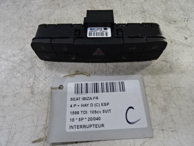 SCHAKELAAR Seat Ibiza IV (6J5) (01-2008/06-2017) (6J0927137), Gebruikt, Service@seat.de, Seat Deutschland GmbH, Seat