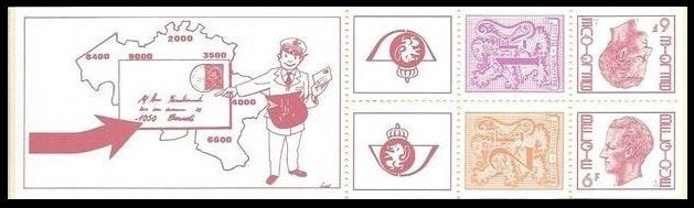 B14 Postzegelboek Heraldieke leeuw, Z.M. Koning Boudewijn, Postzegels en Munten, Verzenden, Frankeerzegel, Postfris