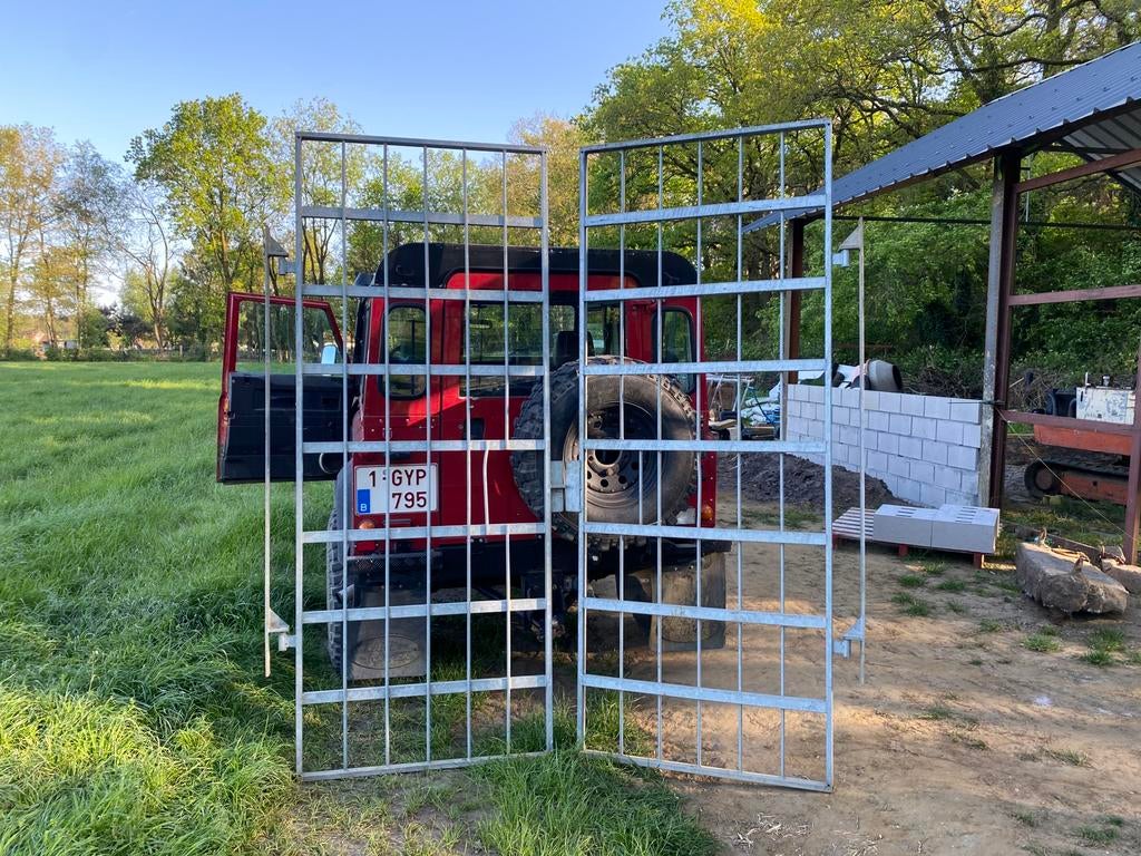 Galva poort/ deuren, Ophalen, Zo goed als nieuw, IJzer