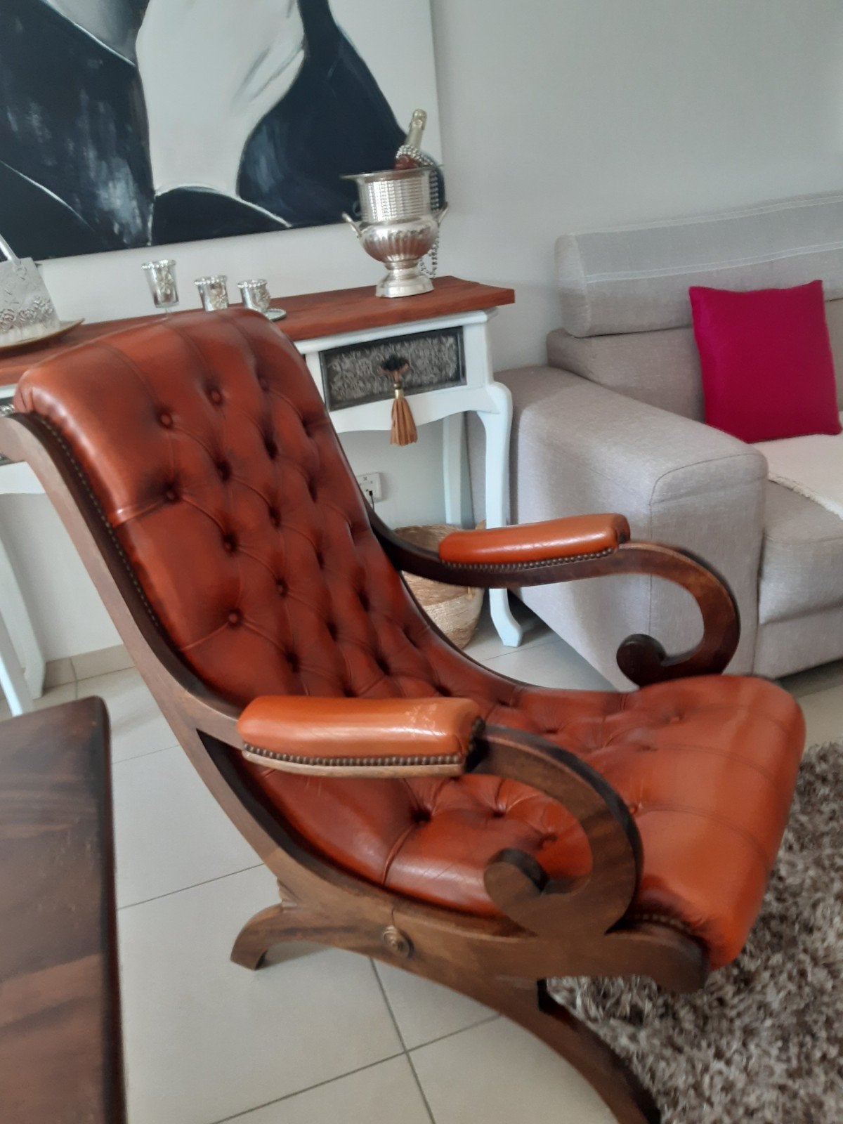 Chesterfield fauteuil., Ophalen