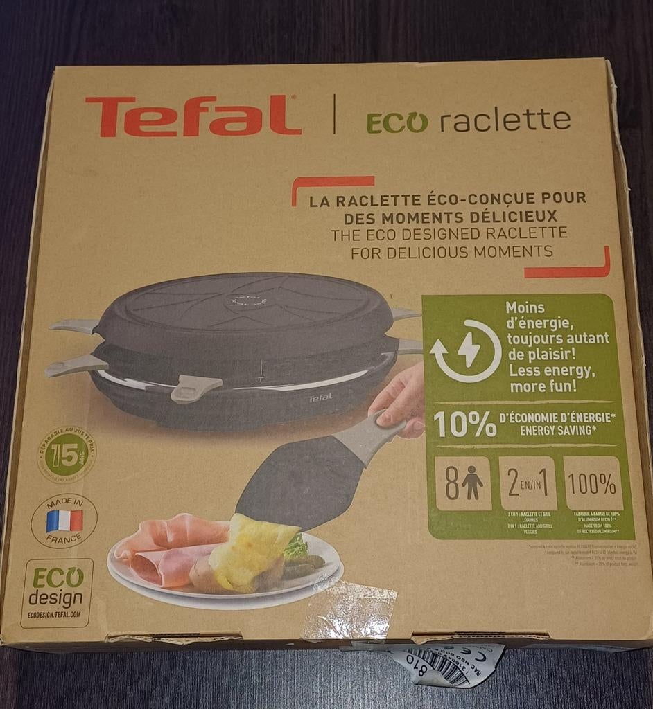 Tefal Eco Raclette, Elektronische apparatuur, Gourmetstellen, Ophalen of Verzenden, Gebruikt, 8 personen of meer