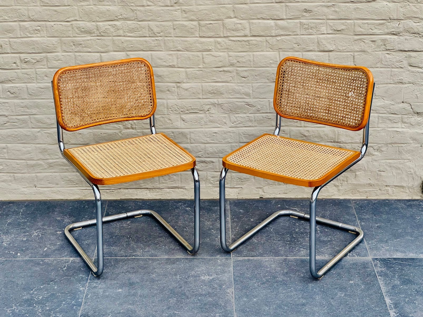Paire de chaises - Cesca, Maison & Meubles, Enlèvement, Utilisé, Osier ou Rotin, Deux