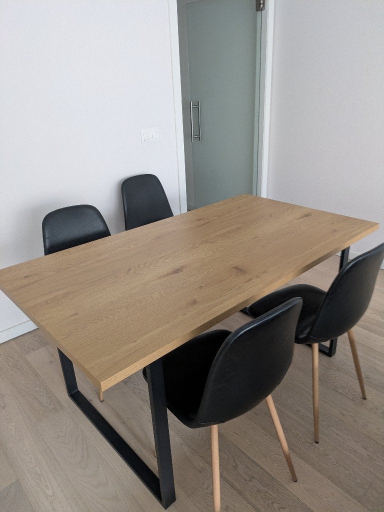 Table à manger JYSK + 4 chaises à vendre, Huis en Inrichting, Tafels | Eettafels, Ophalen, 50 tot 100 cm, 100 tot 150 cm, Zo goed als nieuw