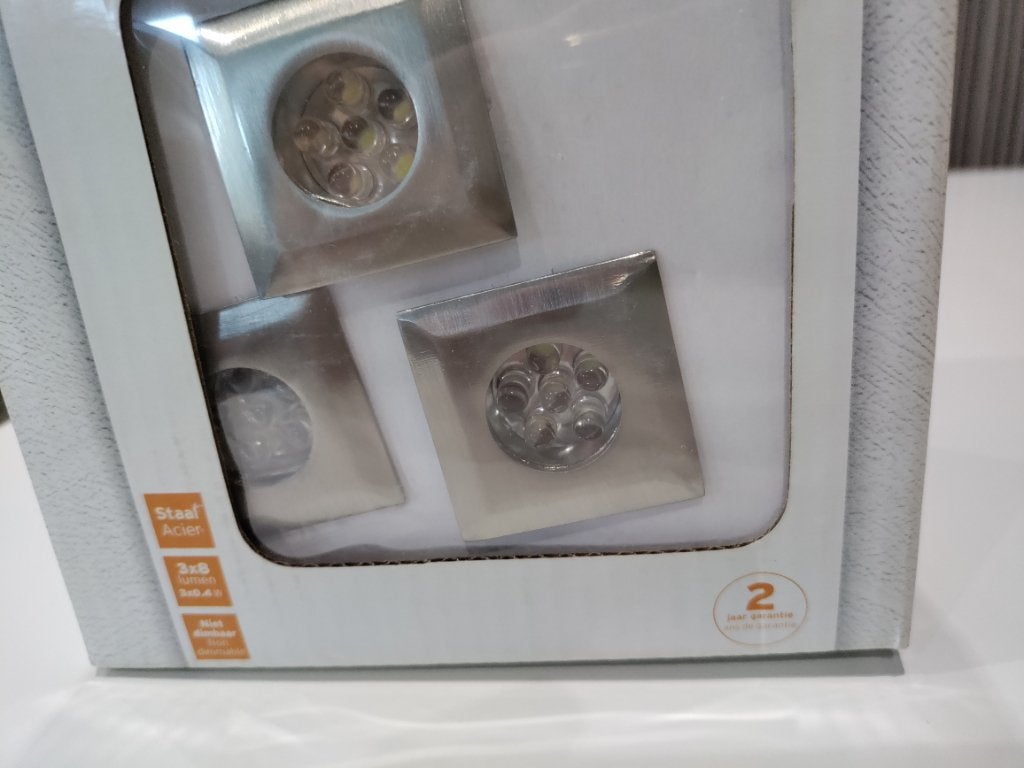 Inbouwspots LED 3 stuks, Huis en Inrichting, Ophalen, Overige merken, Nieuw, LED