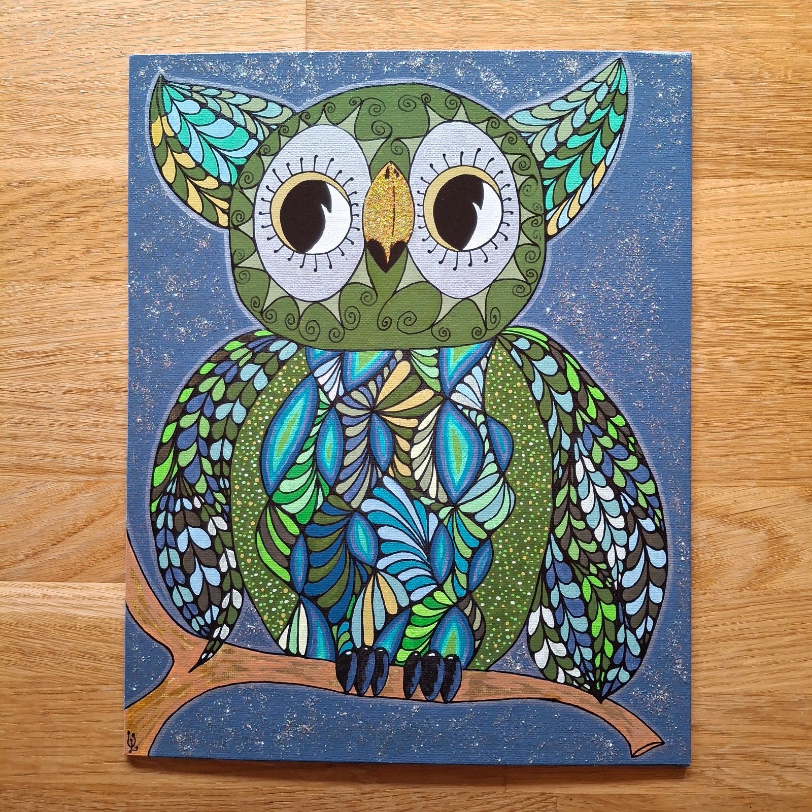 Geluksuiltje, Acrylverf, Handgeschilderd, Ophalen of Verzenden, Dieren