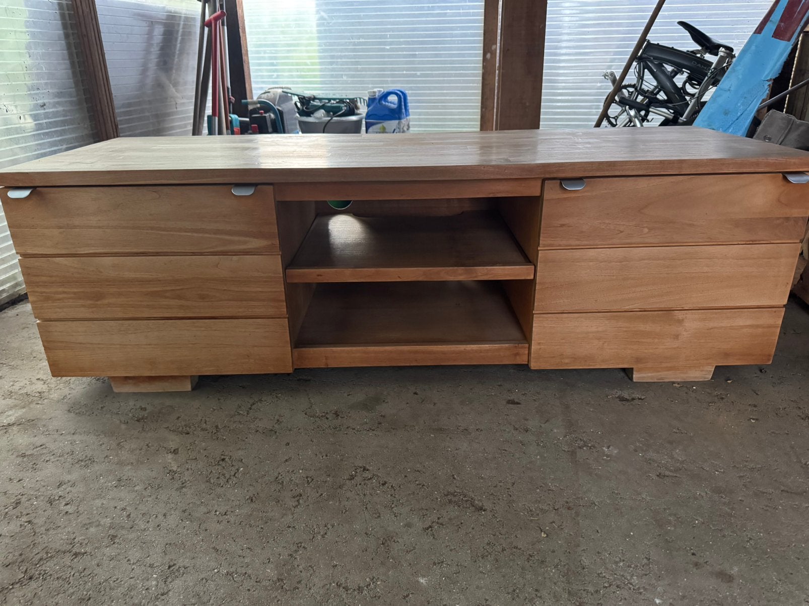 Tv meubel teak, Huis en Inrichting, Ophalen, Zo goed als nieuw