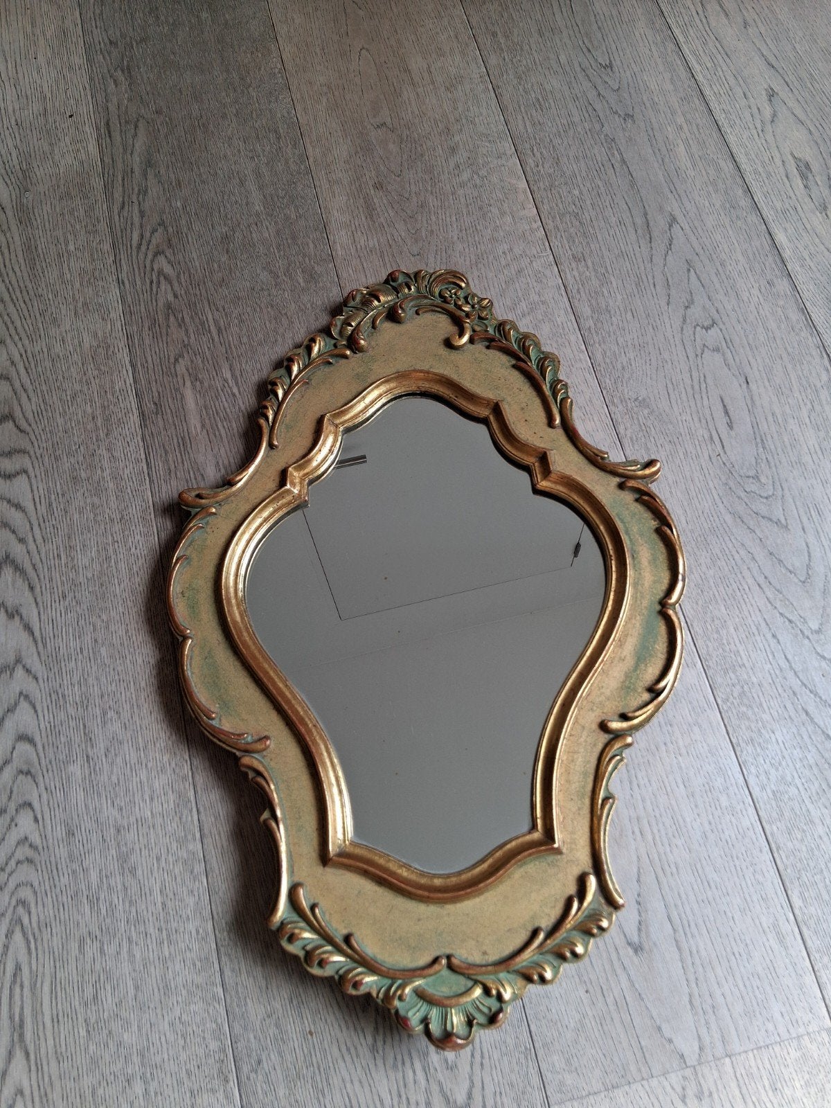 spiegel - vintage - antiek - muurspiegel, Antiquités & Art, Antiquités | Miroirs, Enlèvement ou Envoi