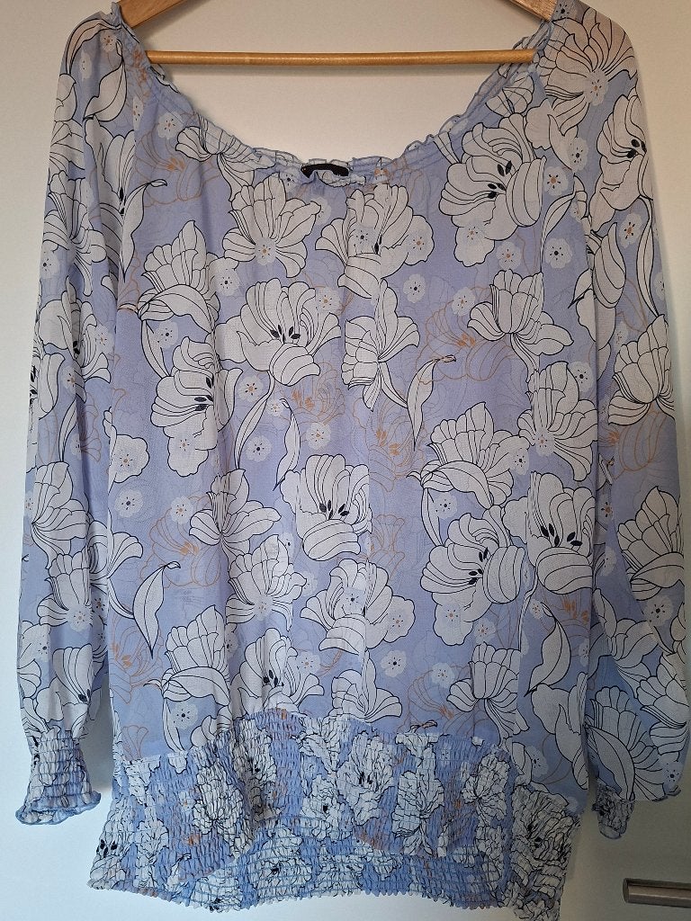 Doorschijnende blouse, Blauw, JBC, Maat 46/48 (XL) of groter, Ophalen of Verzenden