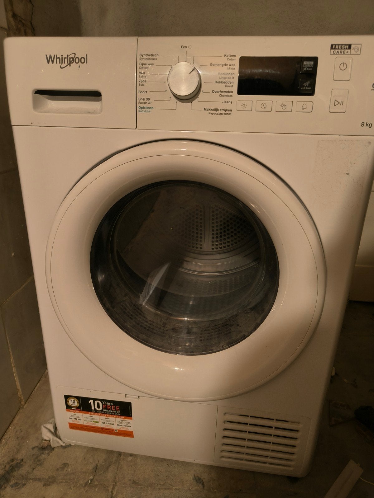 Whirlpool warmtepomp droogkast 8kg A+++, Elektronische apparatuur, Ophalen of Verzenden