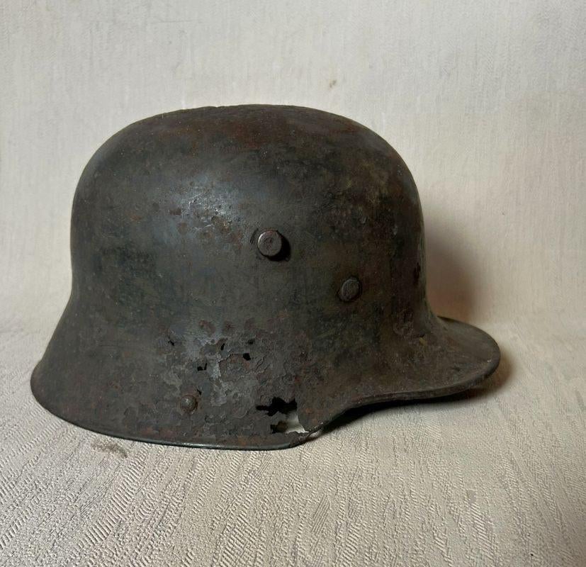 wo1 - Duitse helm M16 - maat 66 - Si66 kleur, Ophalen of Verzenden, Landmacht, Helm of Baret