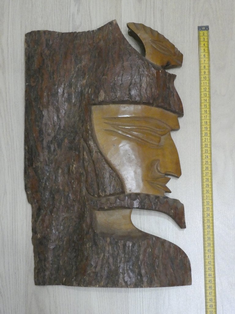 Afrikaans Houten Muur Masker Handgesneden, Antiek en Kunst, Kunst | Beelden en Houtsnijwerken, Ophalen, Masker, Handgemaakt, Hout