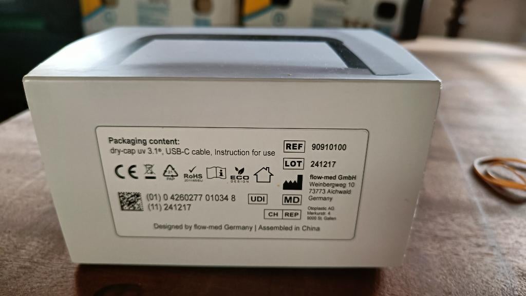 Hoorapparaten droger flow-med dry-cap uv 3.1, Elektronische apparatuur, Ophalen, Nieuw