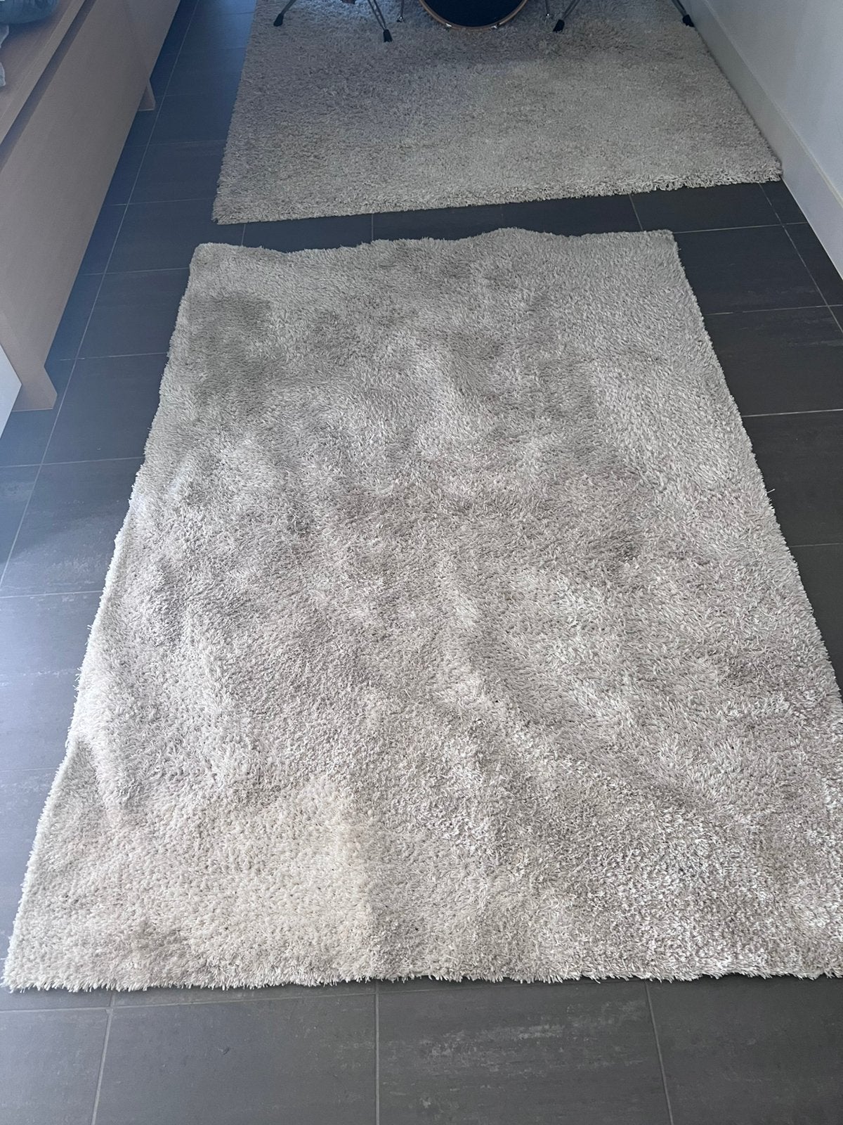 Wit gezellig tapijt, Huis en Inrichting, Stoffering | Tapijten en Vloerkleden, Ophalen, Gebruikt, Wit, 150 tot 200 cm
