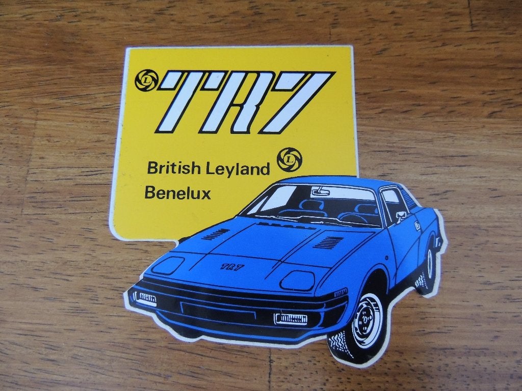 TR7 British Leyland Benelux sticker, Verzenden, Zo goed als nieuw, Auto of Motor