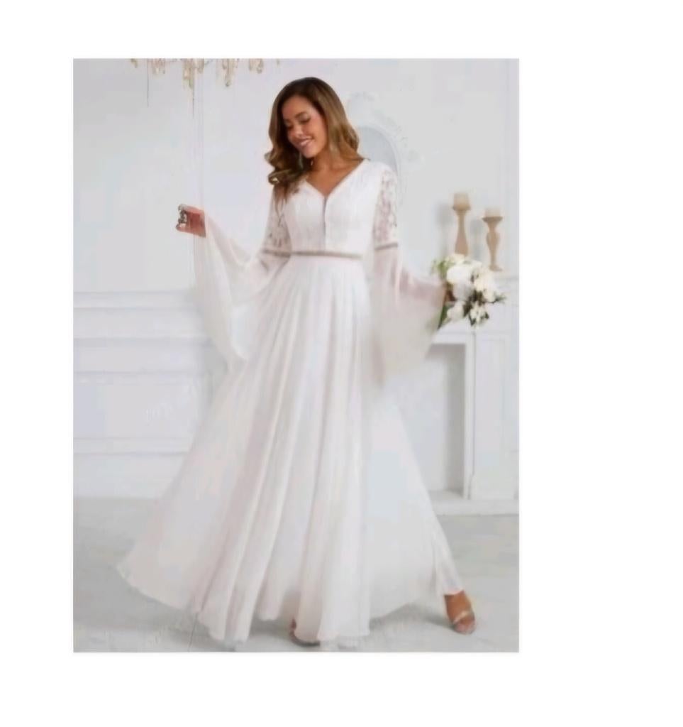 Trouwjurk, Enlèvement, Comme neuf, Blanc, Robe de mariée