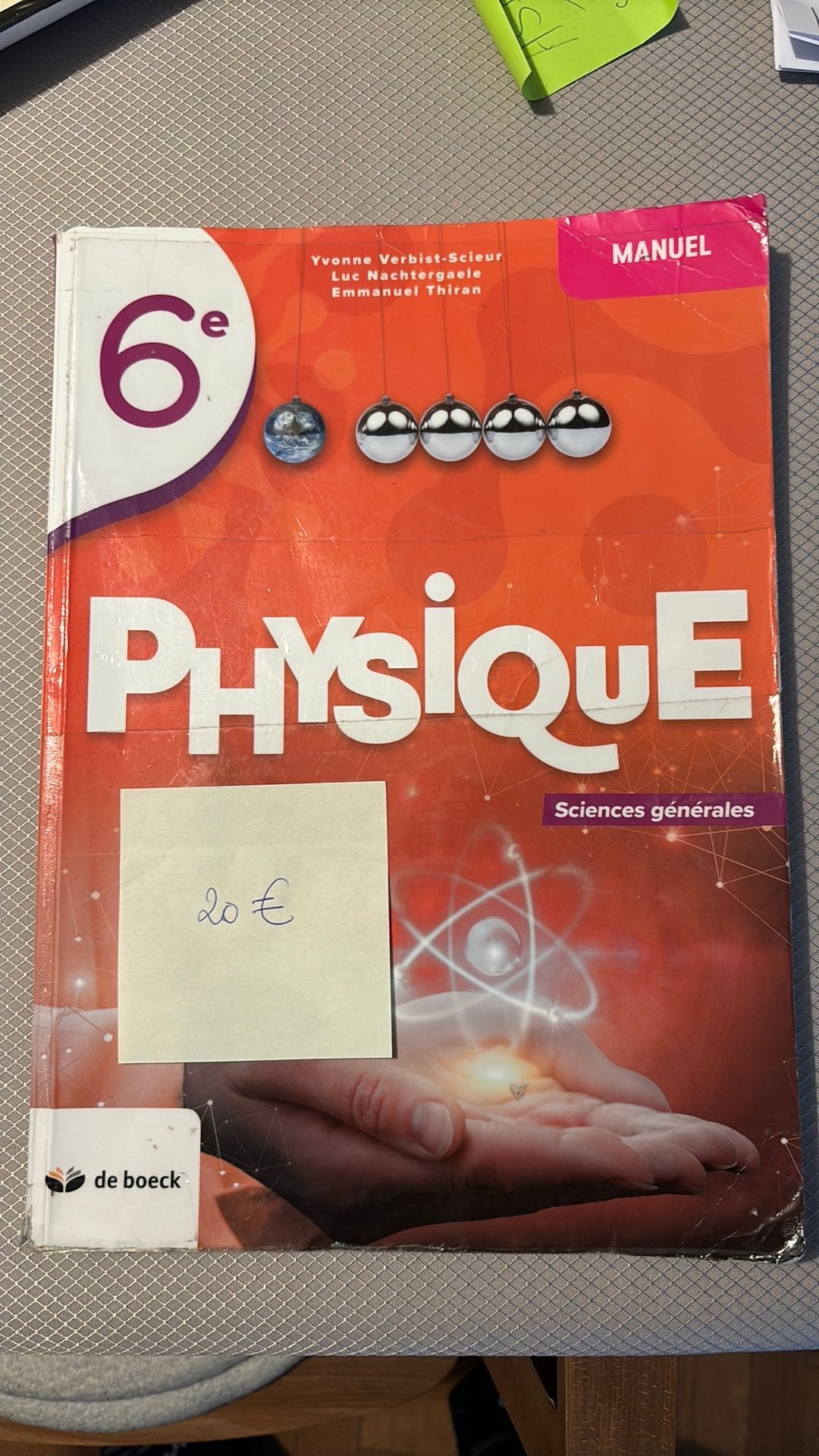 Physique sciences generales - de boeck, Enlèvement, Utilisé, Secondaire, Physique