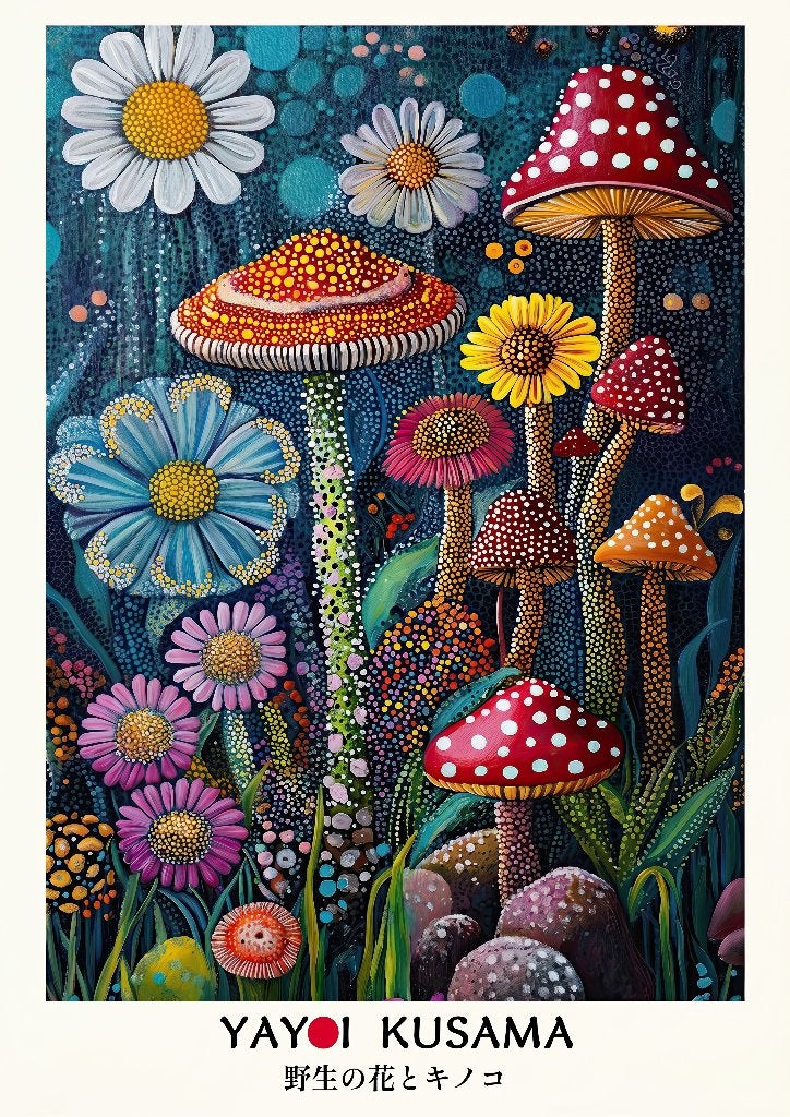 Affiche Yayoi Kusama Japans: 草間 彌生, Enlèvement ou Envoi