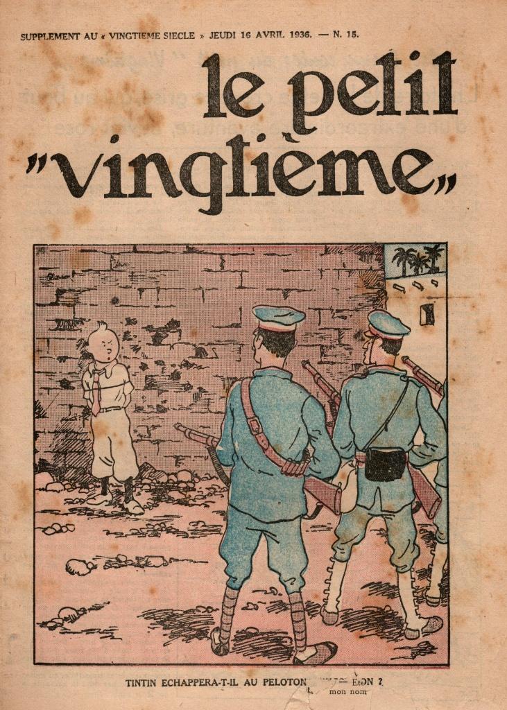 BD le journal le Petit Vingtième du 16 avril 1936, Série complète ou Série, Enlèvement, Utilisé, Hergé