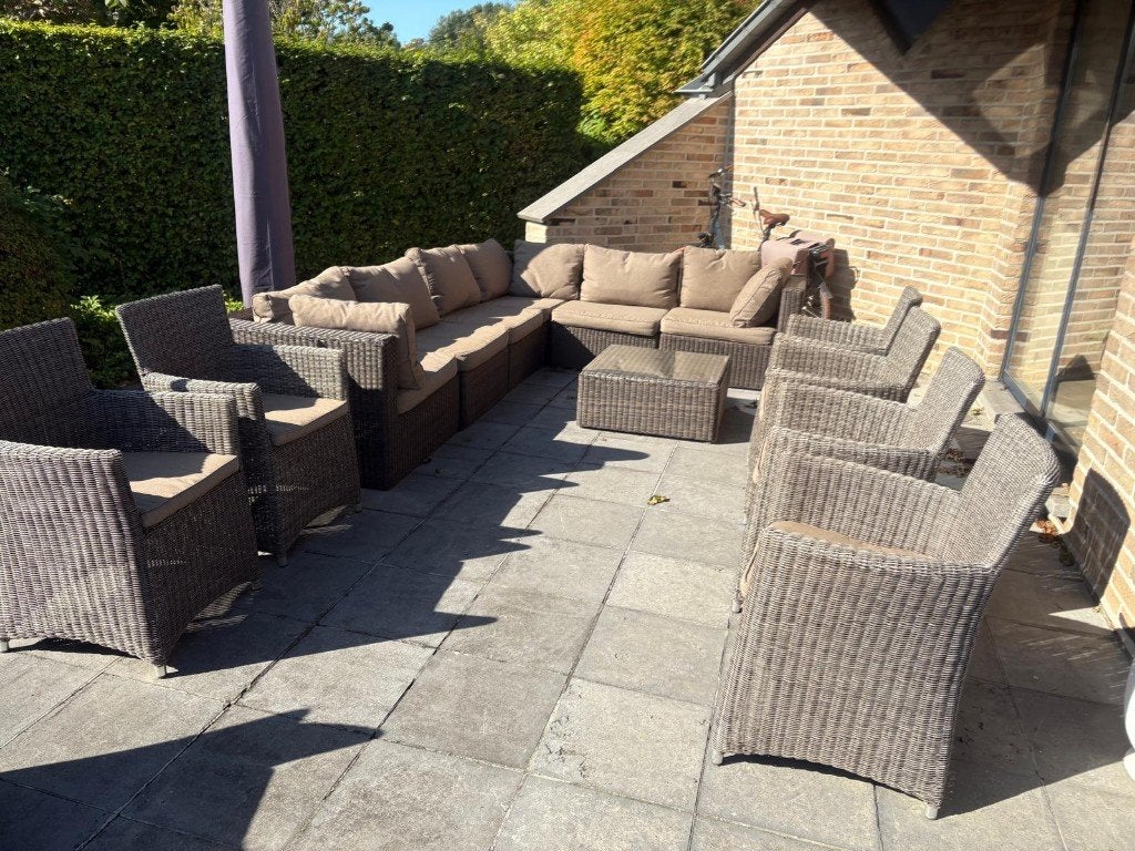 Loungeset met box en bijhorende stoelen, Ophalen, Overige materialen, Gebruikt, Loungeset