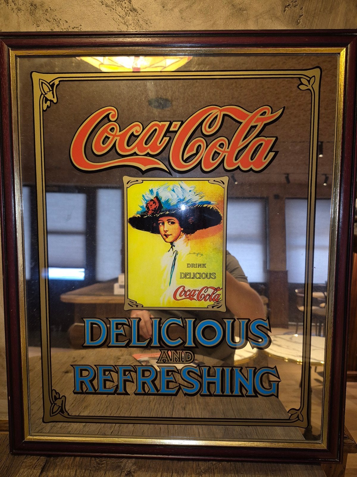 Vintage spiegel coca cola, Ophalen