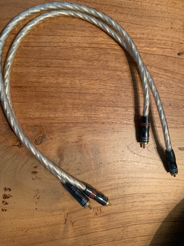 QED Qunex Ref vintage RCA, TV, Hi-fi & Vidéo, Enlèvement ou Envoi, Utilisé, Moins de 2 mètres, Autres câbles