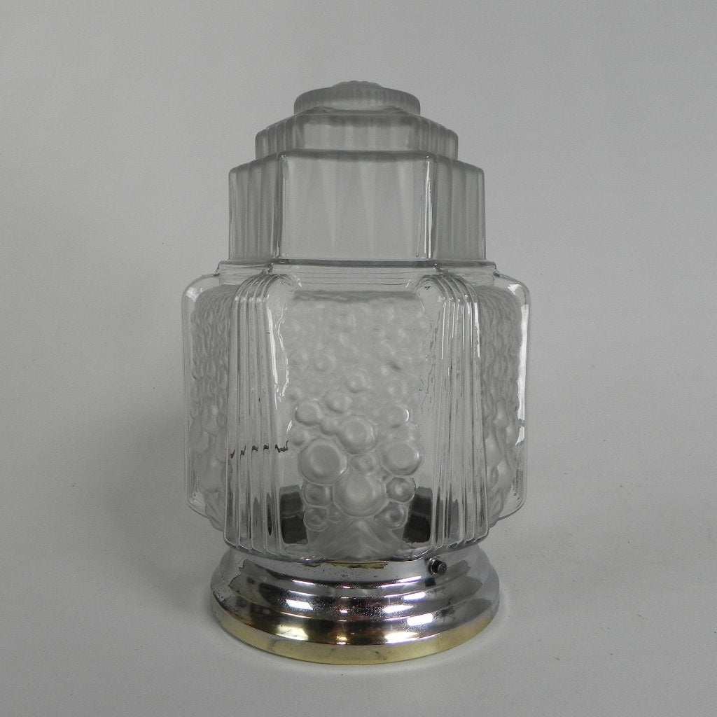 Art Deco plafondlamp, skyscraper, Muller freres jaren 30, Enlèvement ou Envoi