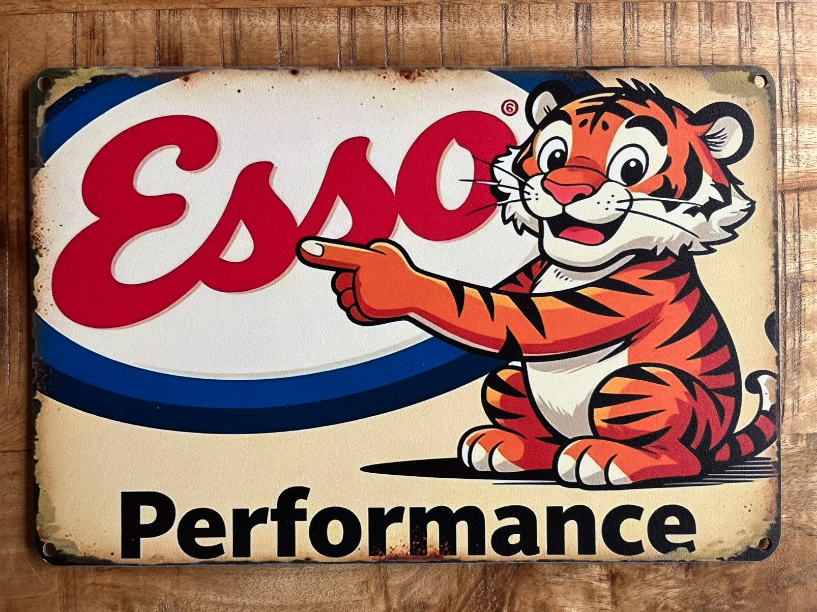 Plaque en bois esso, Enlèvement ou Envoi, Comme neuf