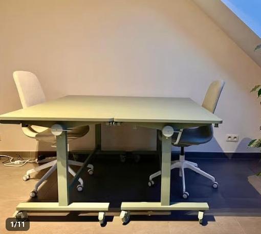LÅNGFJÄLL bureaustoelen (beige of groen) IKEA, Ophalen, Beige, Zo goed als nieuw, Bureaustoel