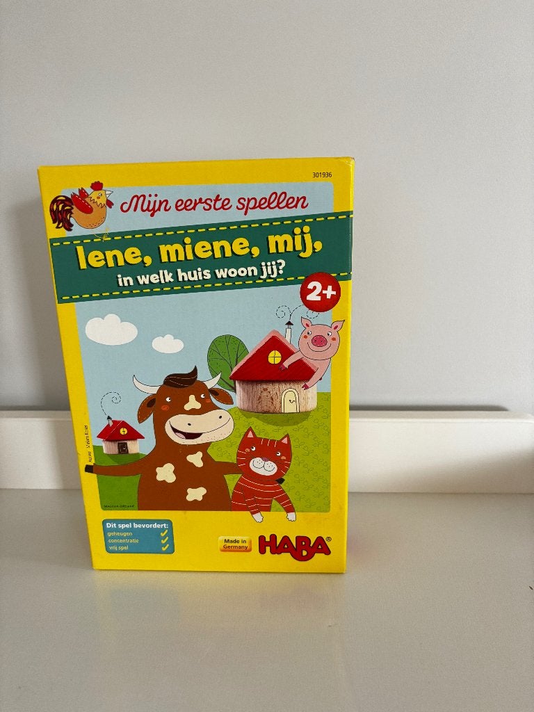 Jeu de société Iene, miene, mij Haba - dès 2 ans, comme neuf, Enlèvement ou Envoi, Neuf