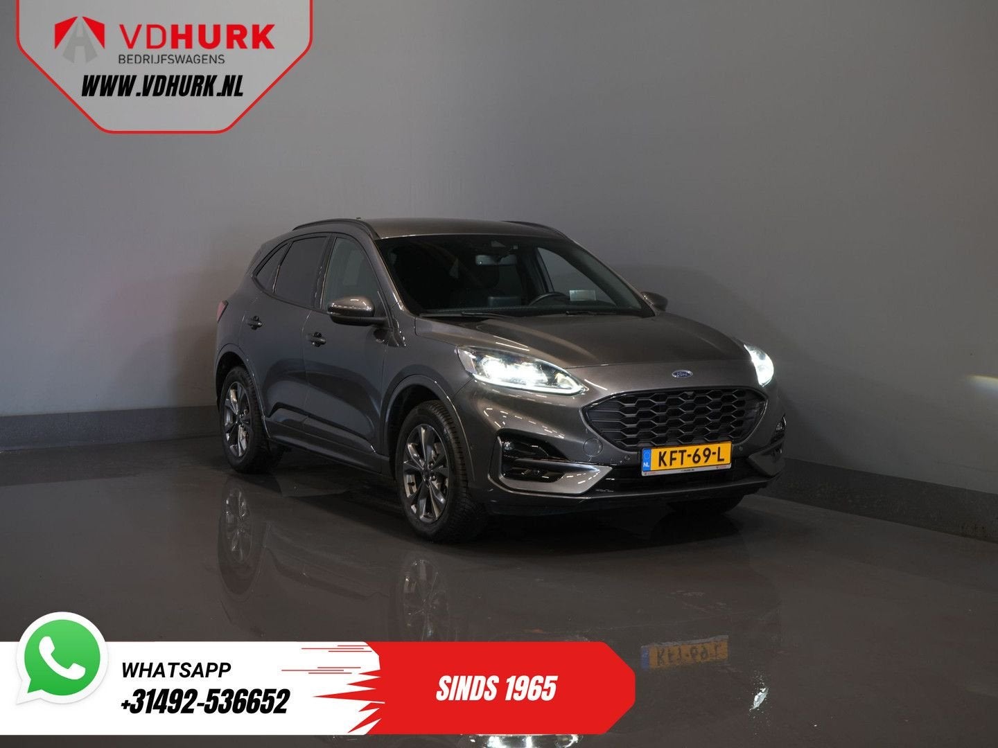 Ford Kuga 2.5 PHEV 225 pk ST-Line LED/ Head-Up/ Adapt.cruise, Auto's, Ford, Automaat, 14 kWh, Bedrijf, Hybride Elektrisch/Benzine