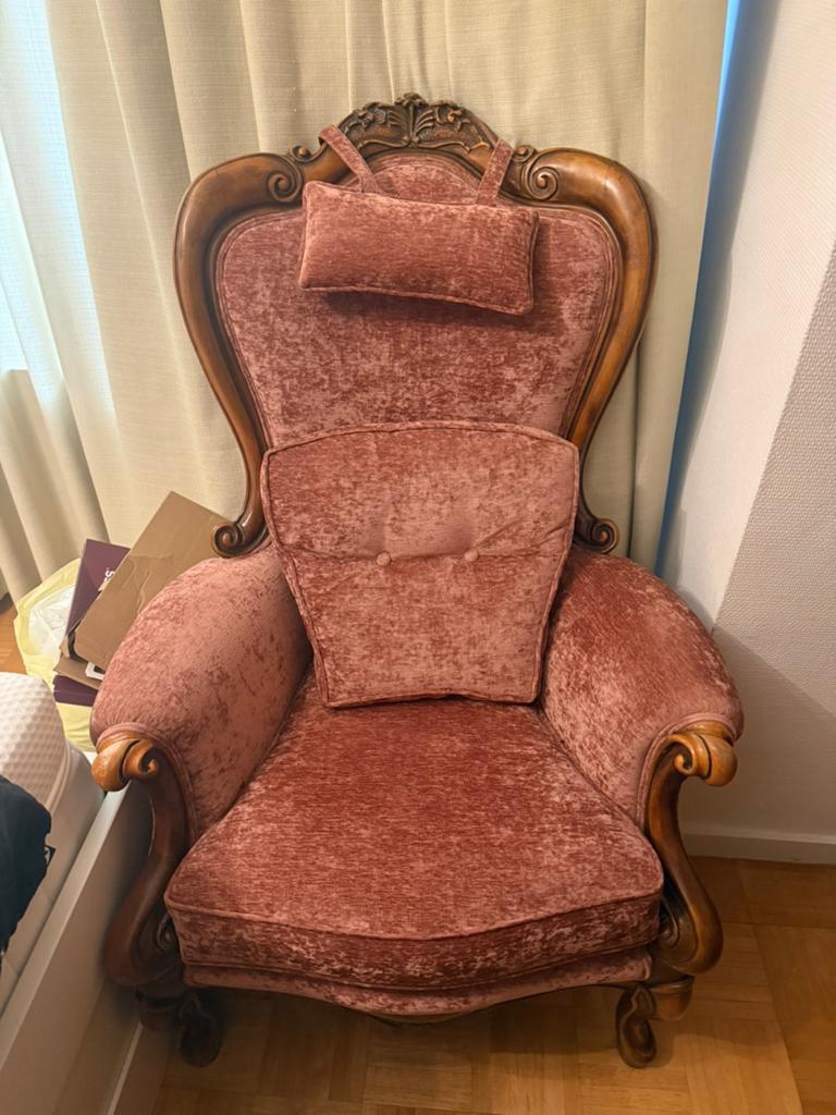 Set van 3 unieke&zeer comfortabele zetelsLeder + Barok stijl, Enlèvement ou Envoi