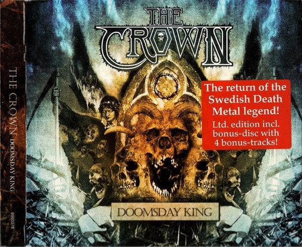 CD-bonus disc The Crown, Doomsday king.Death metal., Ophalen of Verzenden, Death metal