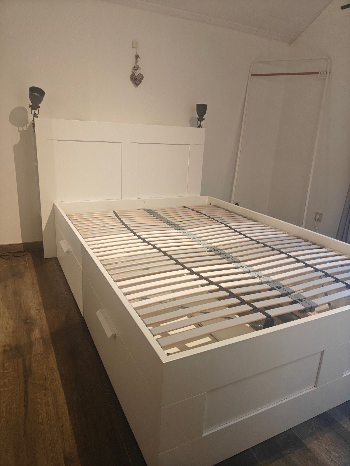 Ikea Brimnes bed, Maison & Meubles, 140 cm, Enlèvement, Utilisé, 200 cm