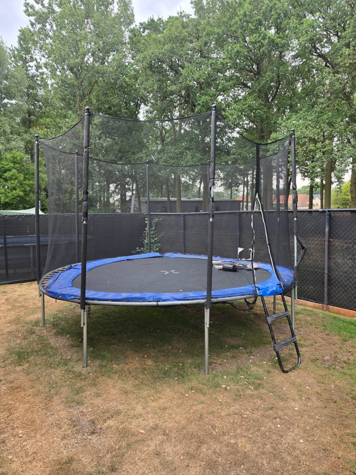trampoline diameter 366cm, Ophalen, Gebruikt