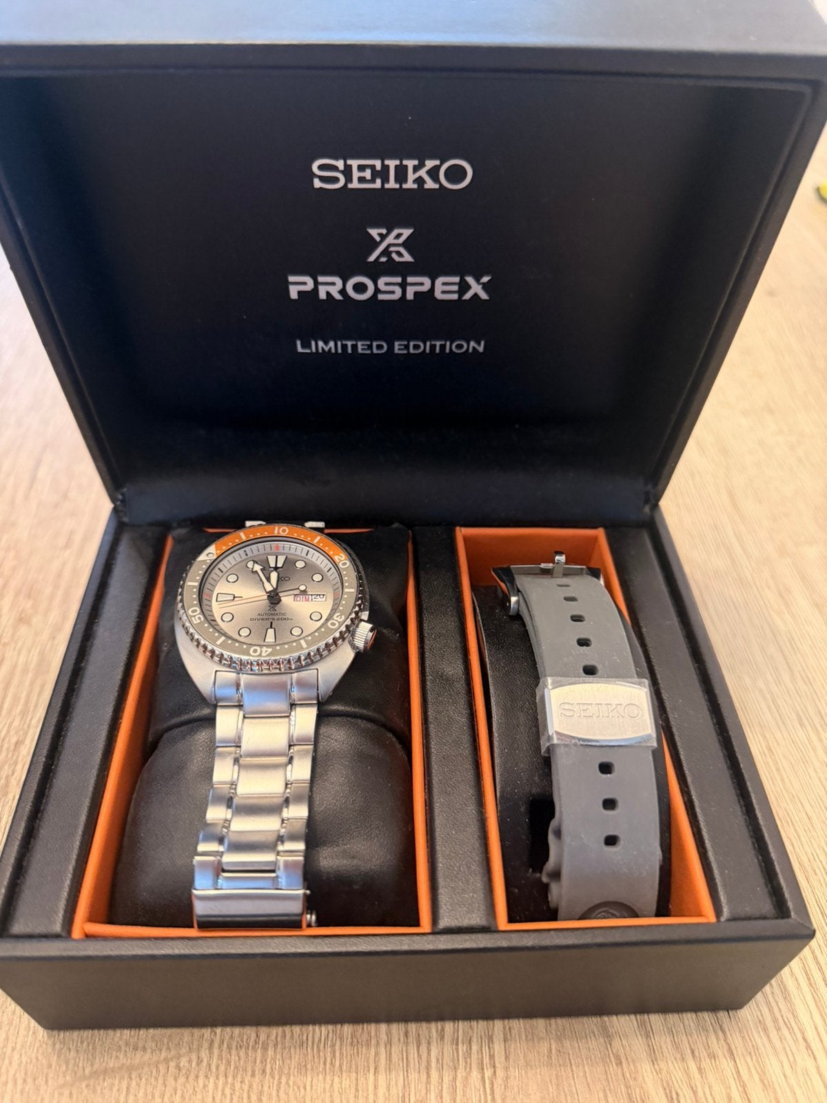 Seiko SRPD01k1 dawn grey limited edition, Handtassen en Accessoires, Horloges | Heren, Ophalen, Zo goed als nieuw, Seiko