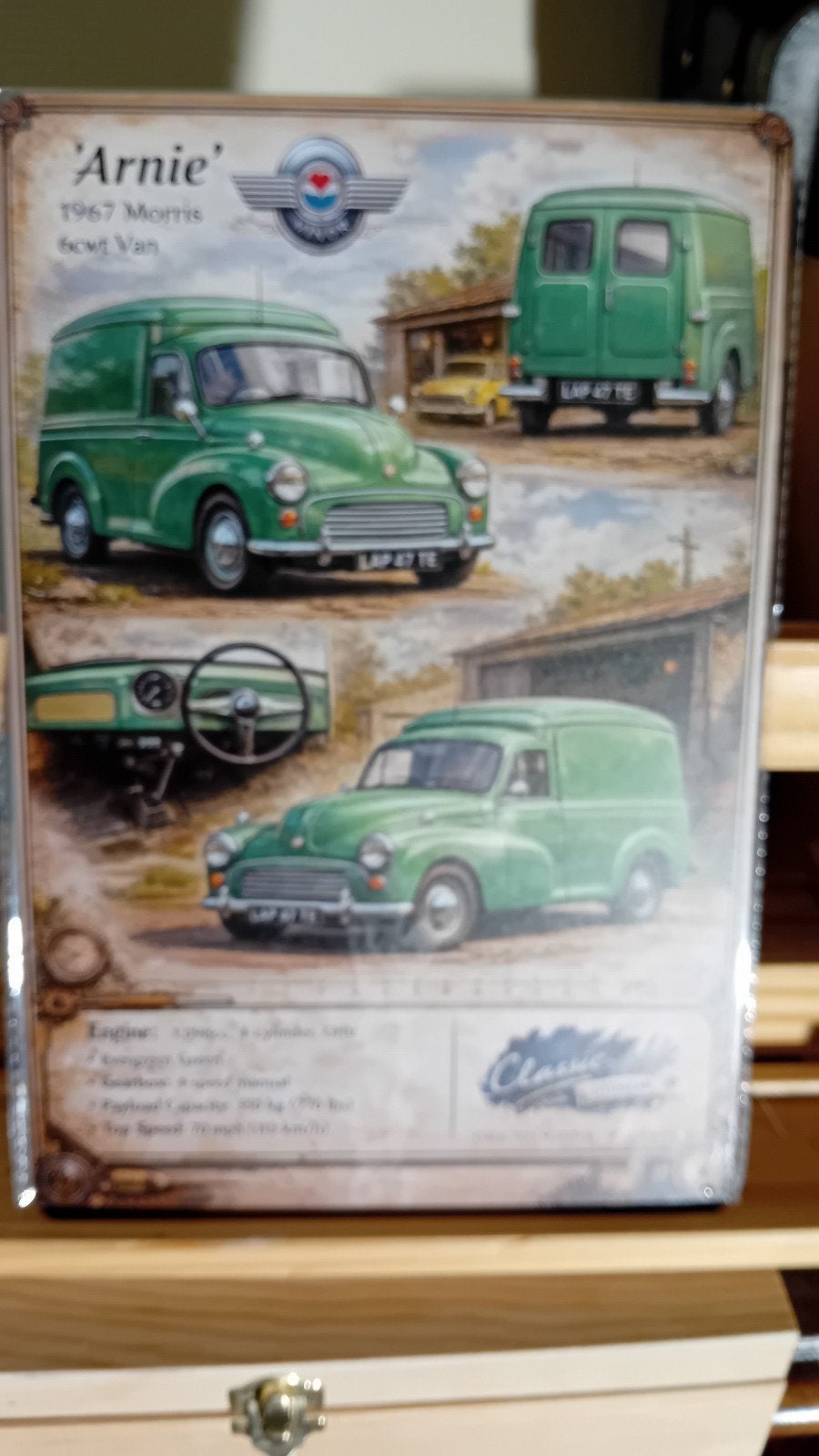 mooie prent van Arnie 1967 Morris een mooie prent van deze a, Ophalen of Verzenden, Nieuw, Auto's