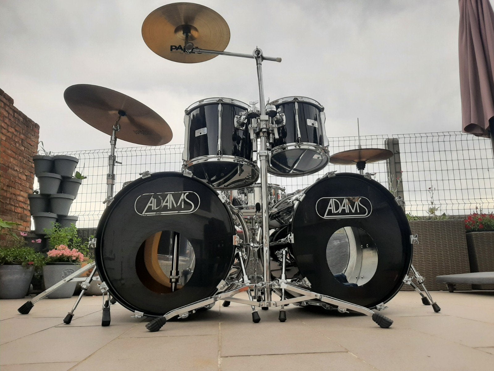 Adams 6000 avec double grosse caisse + matériel de batterie, Enlèvement, Utilisé
