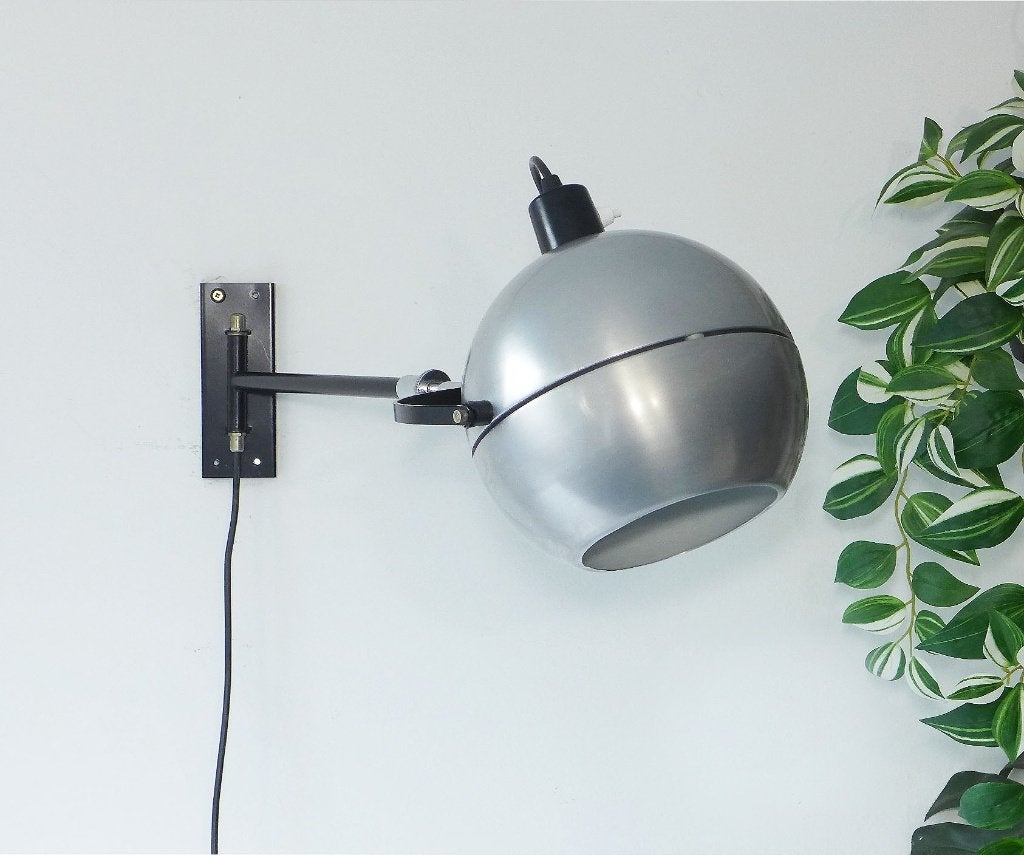 Lampe murale vintage rare Dijkstra Satellite des années 1960, Maison & Meubles, Enlèvement, Métal, Applique murale, Noir