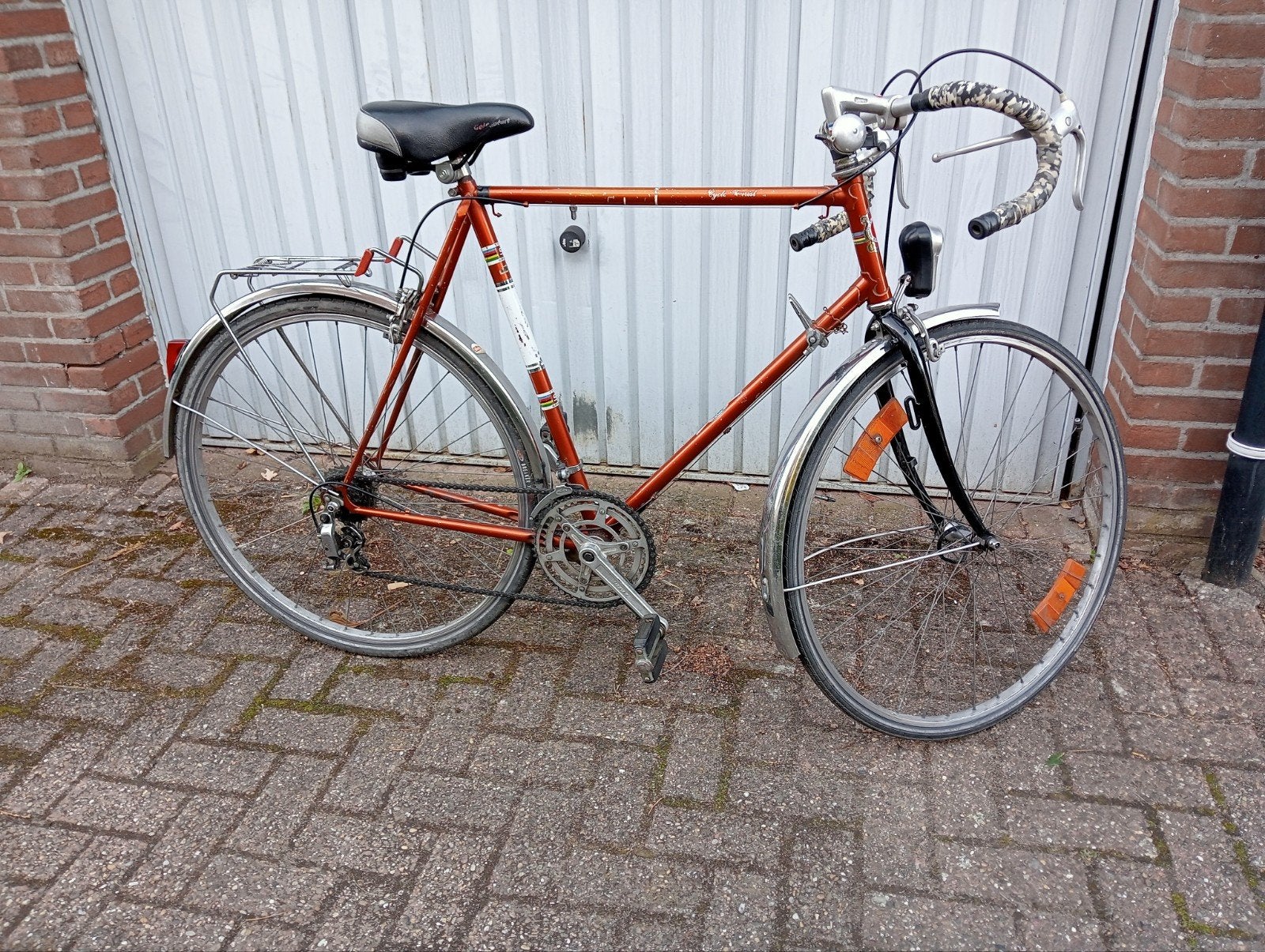 Vintage toeristen fiets heren., Fietsen en Brommers, Fietsen | Oldtimers, Ophalen, Velgrem, Jaren '60 of nieuwer