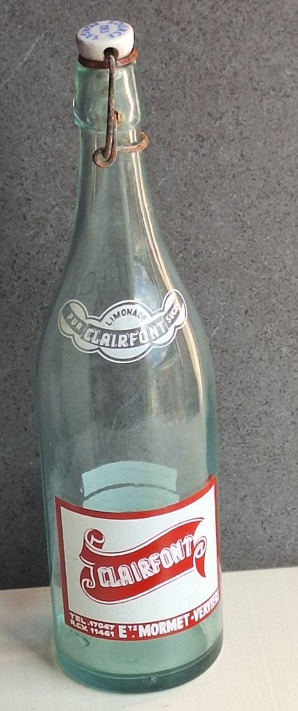 Ancienne bouteille limonade Clairfont Verviers Ets Mormet, Collections, Marques & Objets publicitaires, Enlèvement ou Envoi, Utilisé