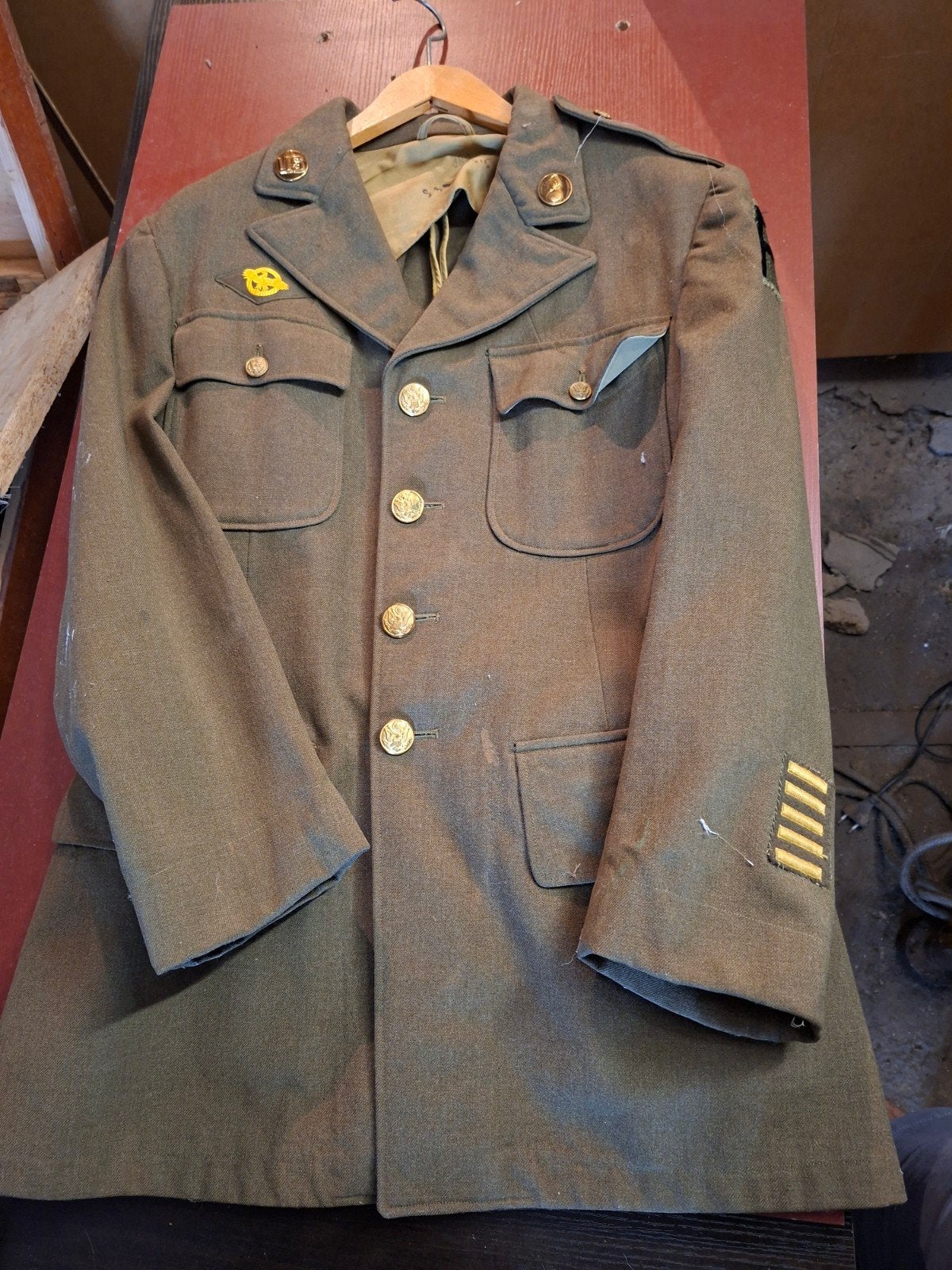 Veste US Army Class A WW2 – Originale – Taille 38R (M), Ophalen of Verzenden, Landmacht, Kleding of Schoenen