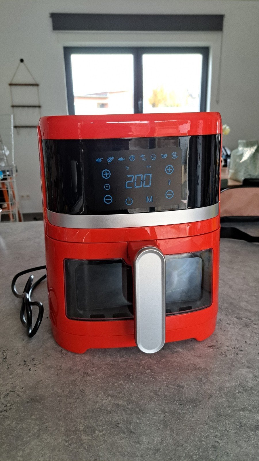 Rode airfryer Koenic, Elektronische apparatuur, Ophalen, Zo goed als nieuw, Airfryer