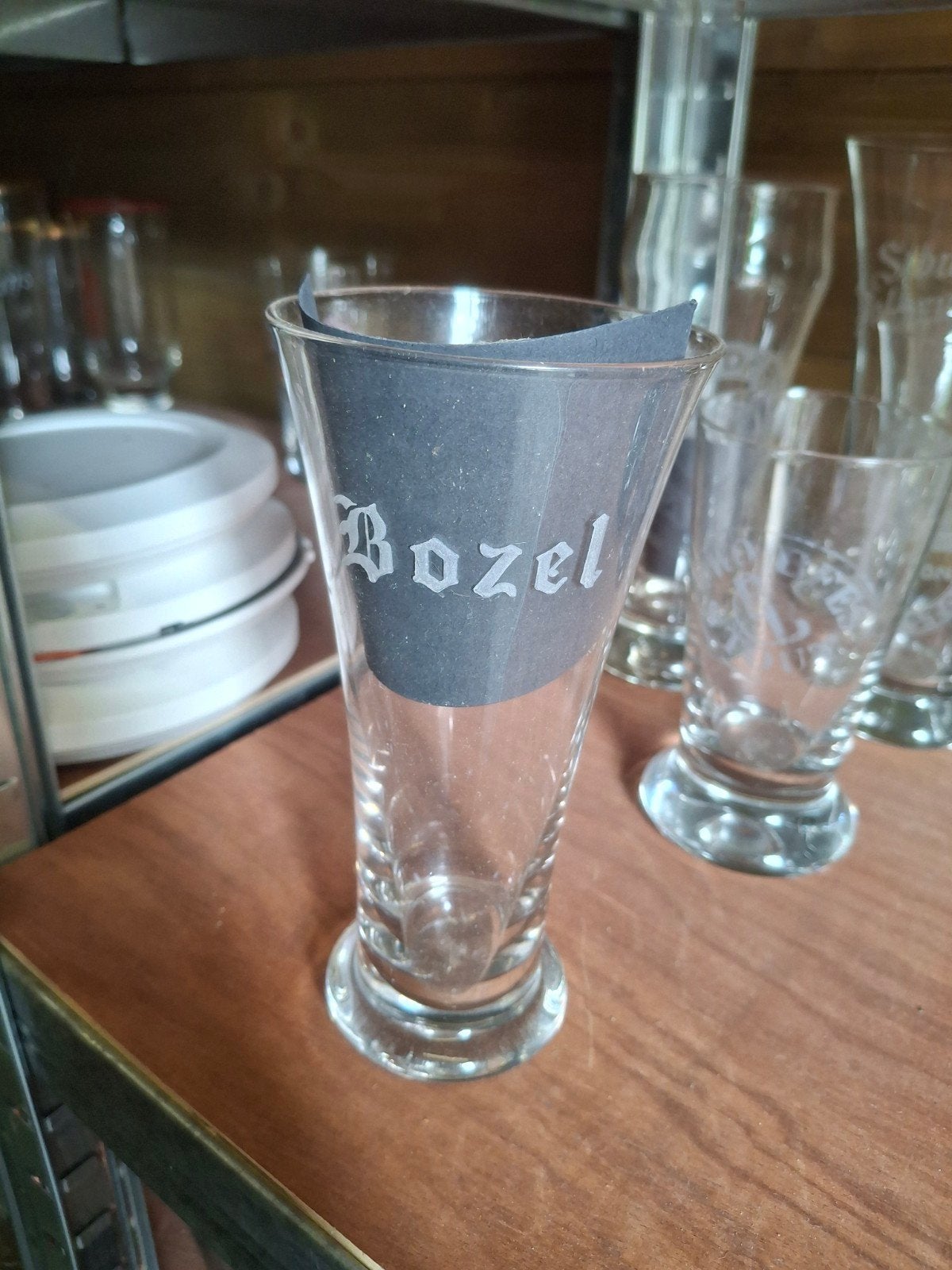 Oud gezuurd limo glas bozel Ham, Verzamelen, Ophalen of Verzenden