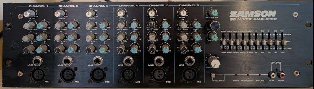 Samson S6 mengversterker, Ophalen of Verzenden, Gebruikt, Minder dan 500 watt, Overige typen
