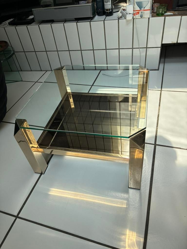 Table basse belgo chrome, Enlèvement ou Envoi, Comme neuf