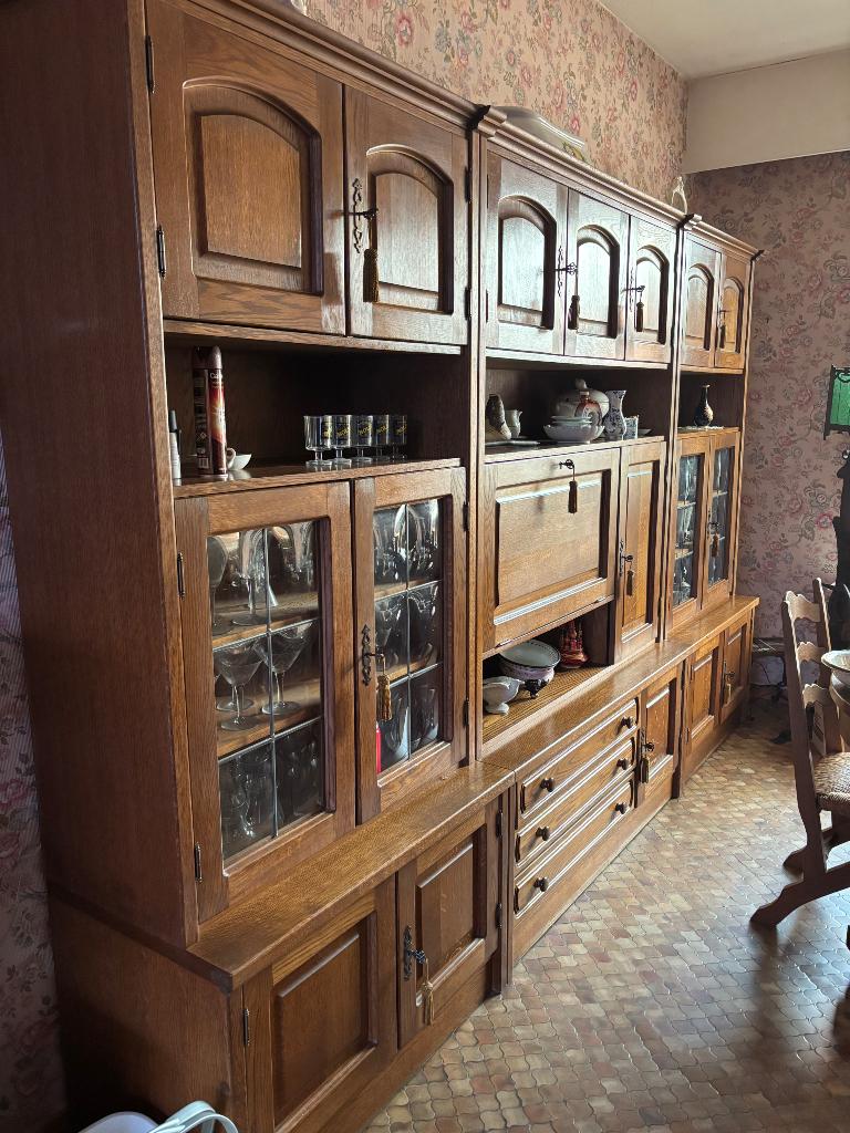 Salle à manger complète, Maison & Meubles, Comme neuf, Enlèvement, Chêne, Ancien
