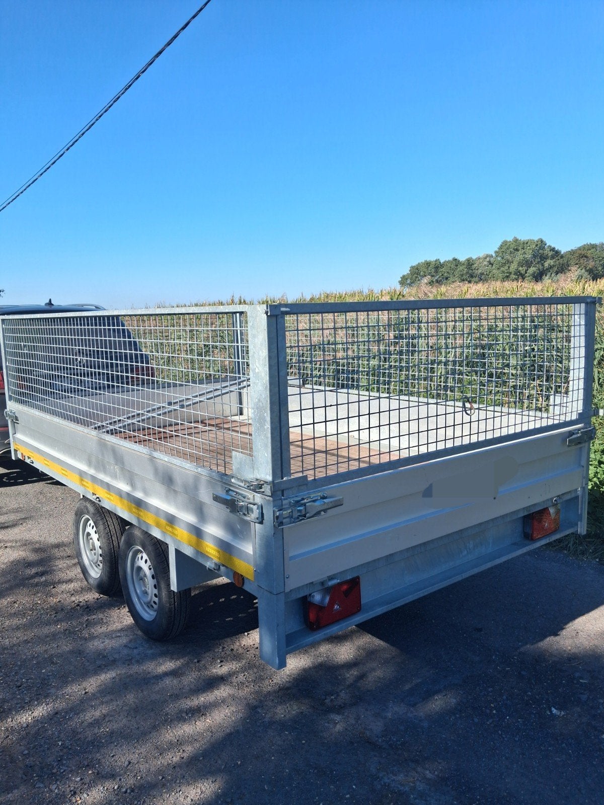 Aanhangwagen 750kg plateau 3m10 x 1m85 met loofnetten!, Ophalen, Zo goed als nieuw